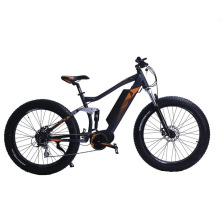 Bicicleta elétrica de alto desempenho com suspensão total Ebike Bafang Max Drive MID Motor Fat Tire